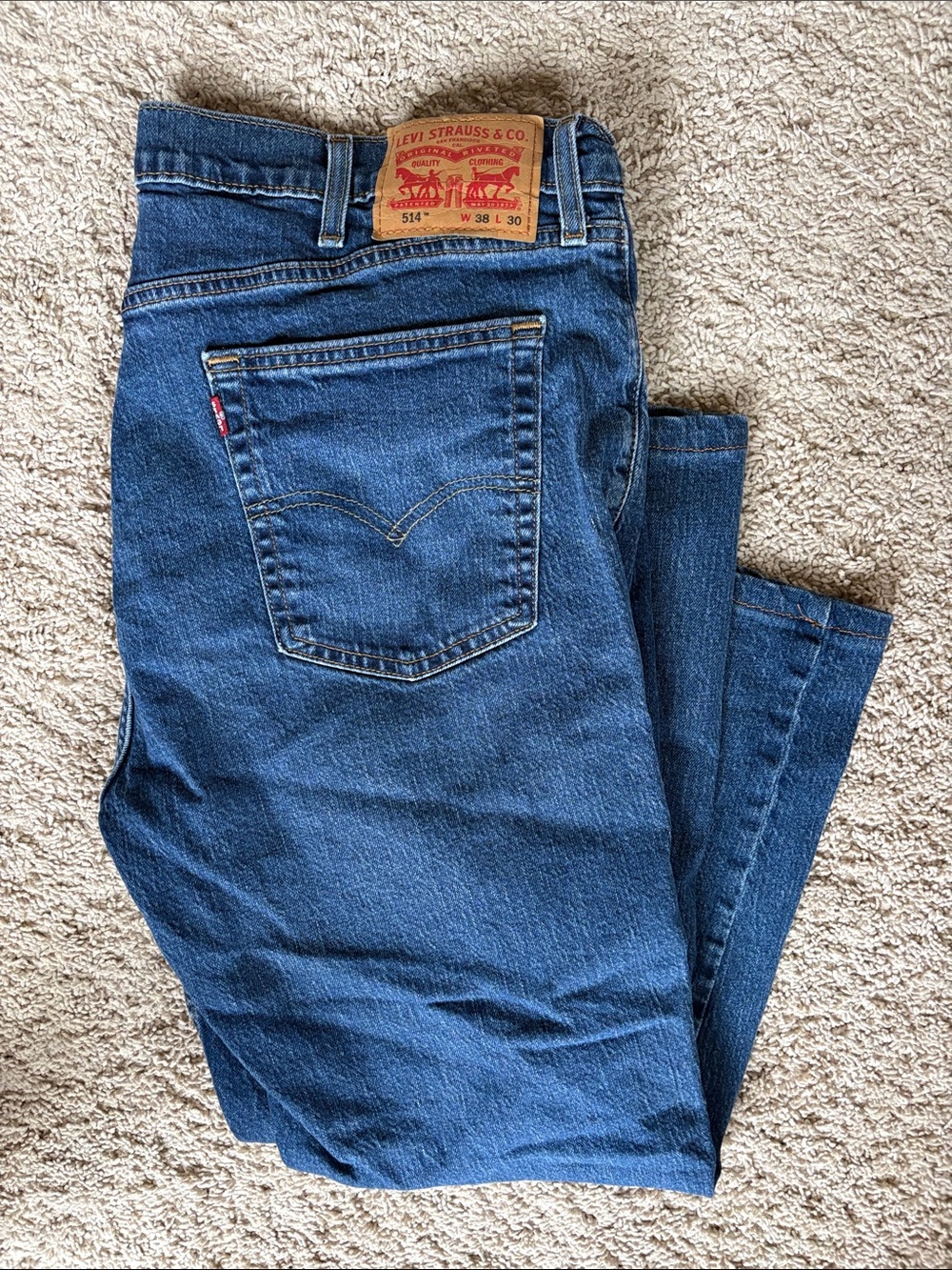 Levi's Men's 514 Blue Straight Jeans